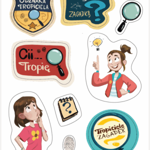 Zestaw naklejek Tropicieli Zagadek - Ania i Ewelina