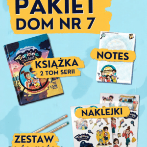 ksiazka + notes + ołówki + naklejki