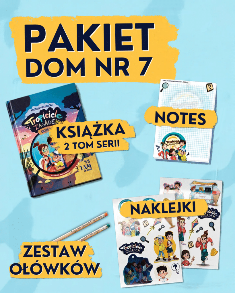 ksiazka + notes + ołówki + naklejki