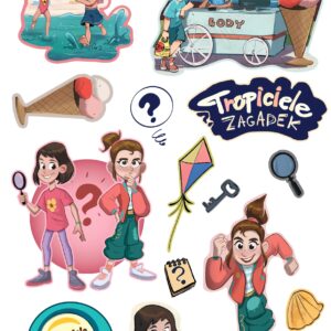 Zestaw naklejek Tropicieli Zagadek - Ania i Ewelina Dom nr 7
