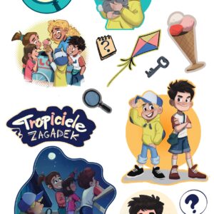 Zestaw naklejek Tropicieli Zagadek - Filip i Jasiek Dom nr 7