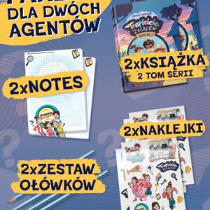 Pakiet Dla Dwóch Agentów 2x (TOM2 + naklejki + notes + ołówek)